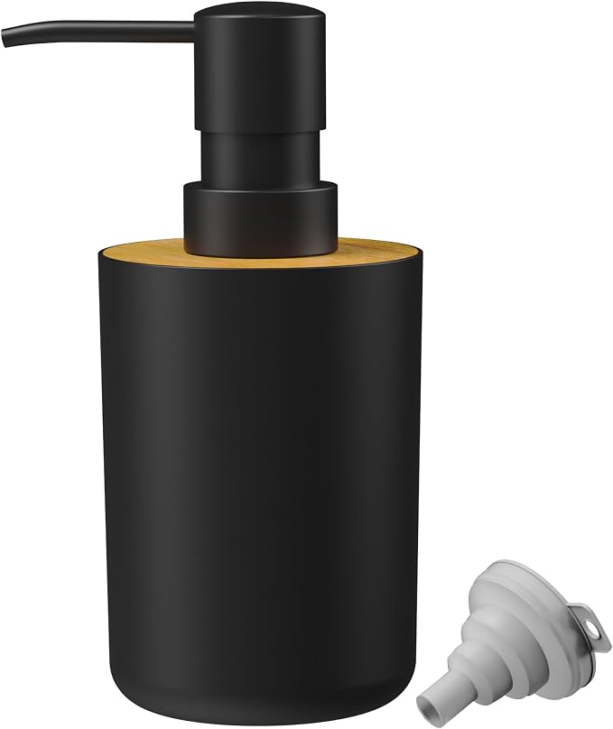 Soap Dispenser for Bathroom and Kitchen, 12oz Modern Minimalist Style Plastic by Unknown