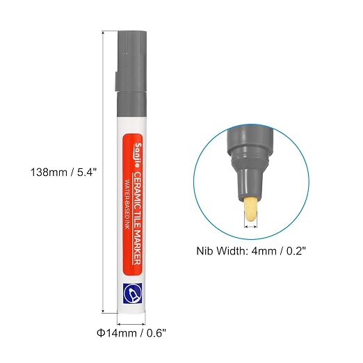 PATIKIL Grout Pen, 4 Pack Grey Tile Marker Waterproof Grout Sealer Pen Tile - Image 2