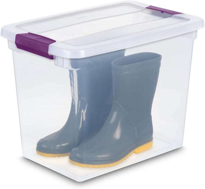Sterilite 12-Pack 27 Quart ClearView Latch Box, Stackable Organizer Bins - Image 6