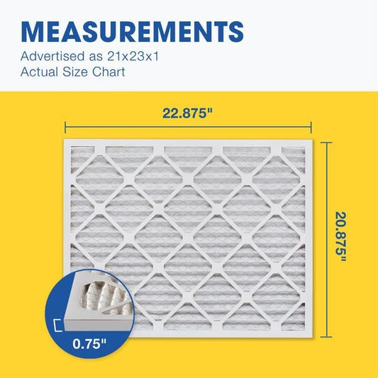 Aerostar 21x23x1 MERV 11 Pleated Air Filter, AC Furnace Air Filter, 6 Pack - Image 2