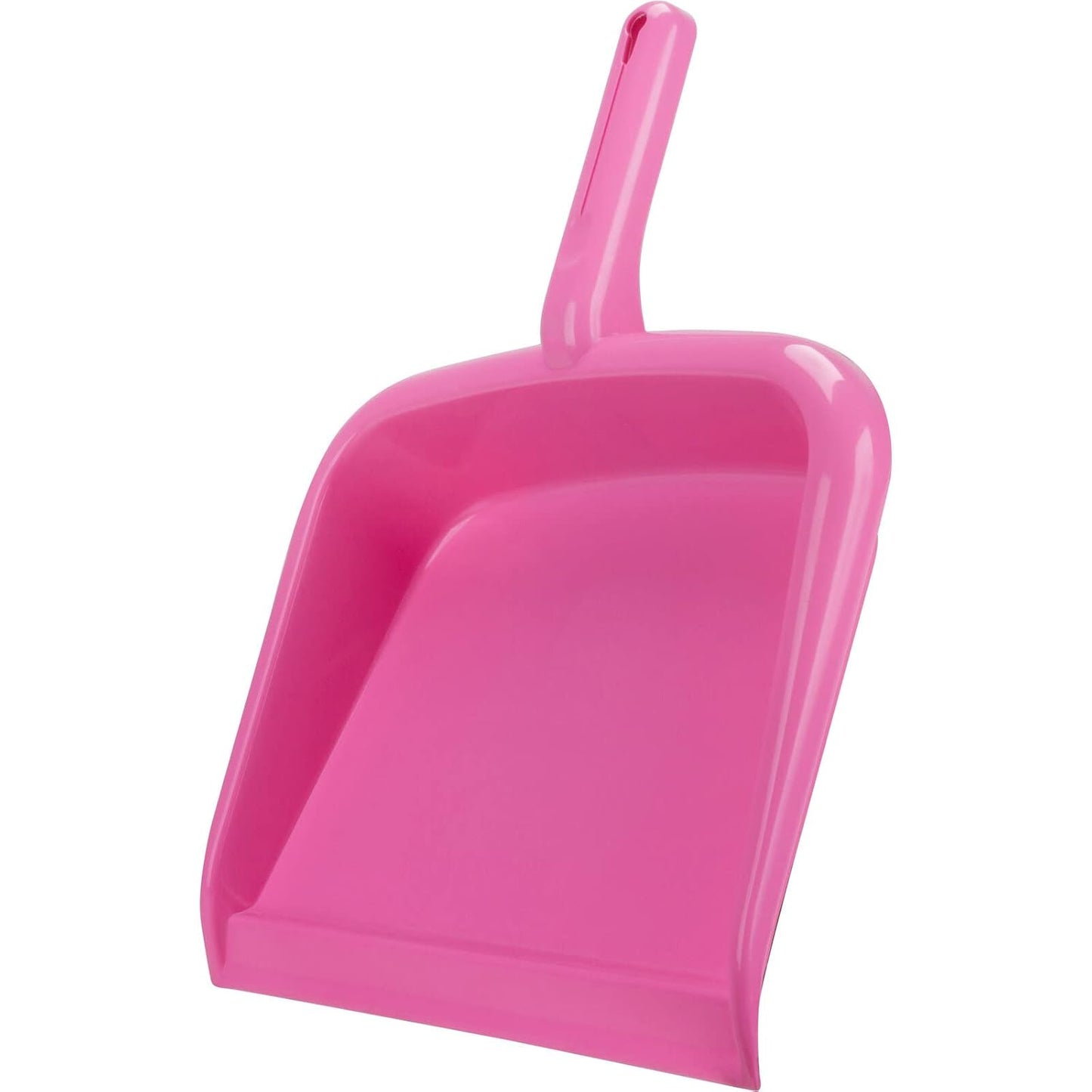 SPARTA Handheld Dustpan with Handle, Cleaning Essentials for Home and Commercial Use, 10", Bright Pink
