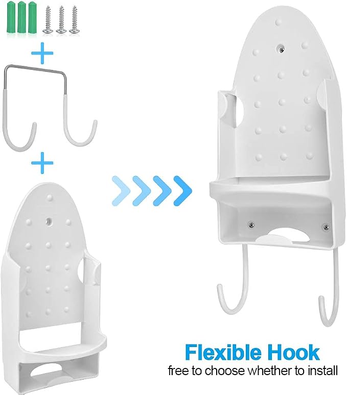 Ironing Board Hanger Wall Mount Iron Hanger Ironing Board Rack Electric Iron - Image 5