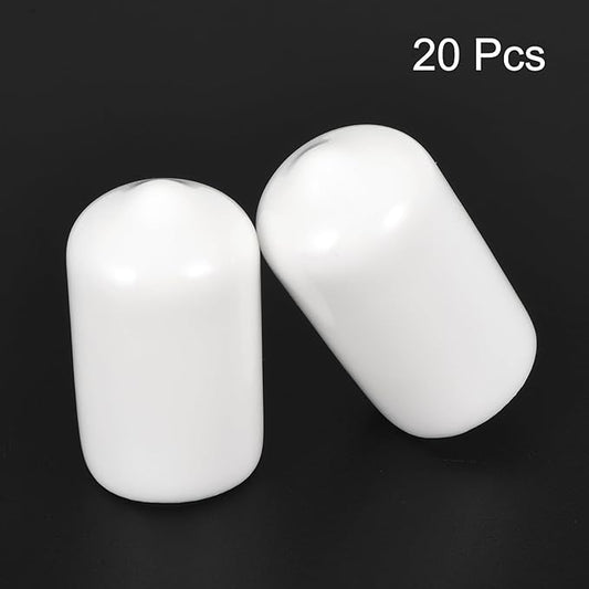 uxcell 20pcs Rubber End Caps 12mm ID Vinyl Round End Cap Cover Screw Thread - Image 2
