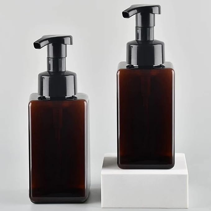 Foaming Soap Dispenser, 450ml Refillable Modern Square Pump Bottle - Image 8
