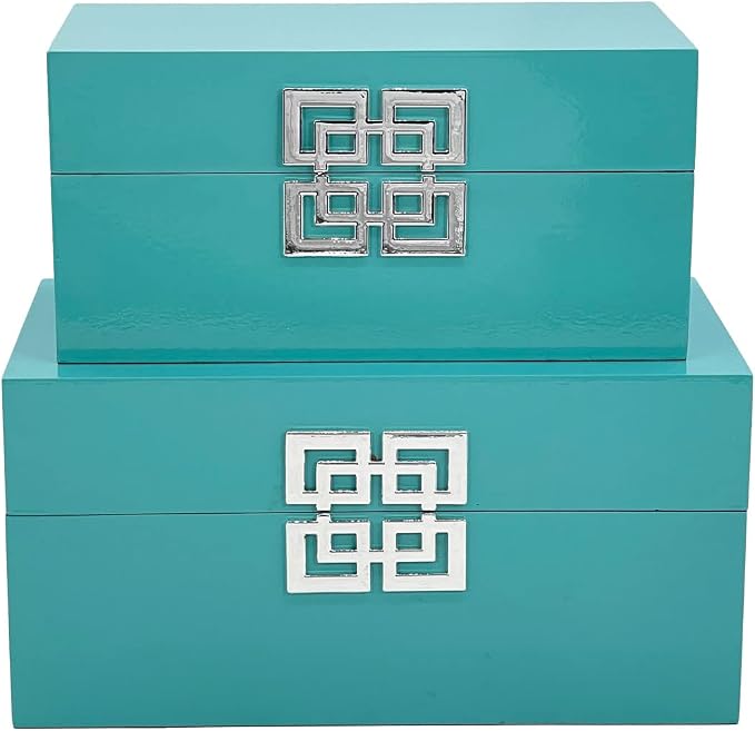 Galt International Large & Small Decorative Storage Box w/Hinged Lid