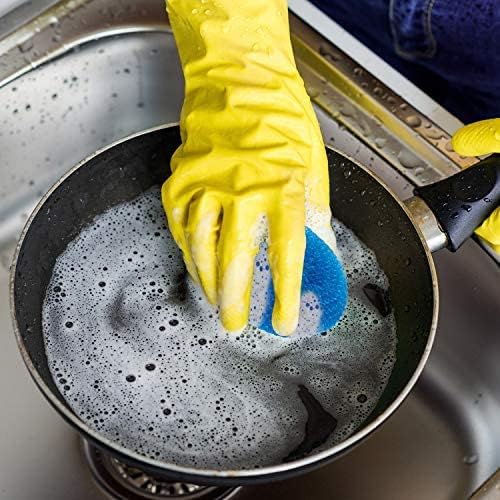 Blulu Plastic Dish Scrubbers for Dishes Pot Round Nylon Pad, Mesh Scouring Non - Image 6