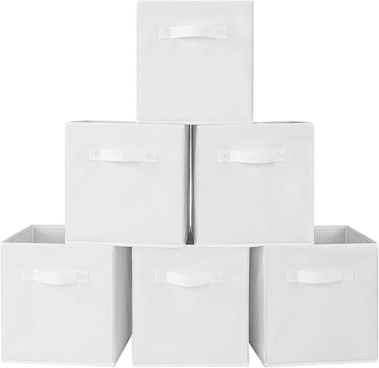 Stero Fabric Storage Bins 6 Pack Fun Colored Durable Storage Cubes by Stero