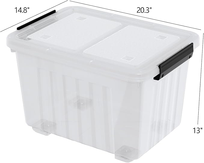 50 Quart Large Plastic Latching Box - Image 2