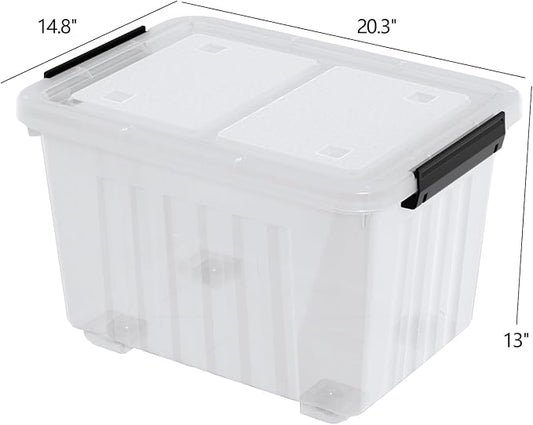 50 Quart Large Plastic Latching Box - Image 2