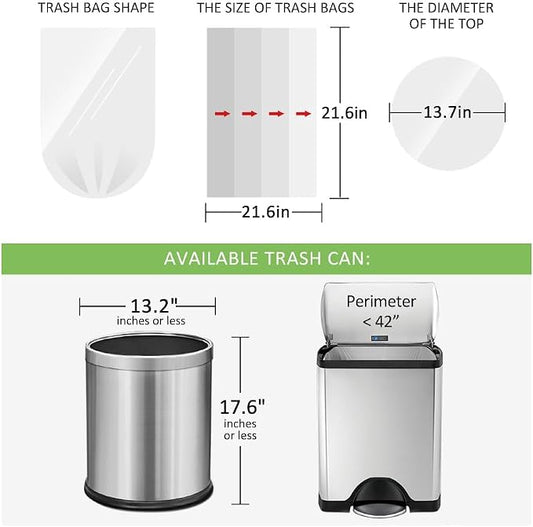 5 Gallon 180 Counts Small Strong Trash Bags Garbage Bags by RayPard, fit 18-20 - Image 2