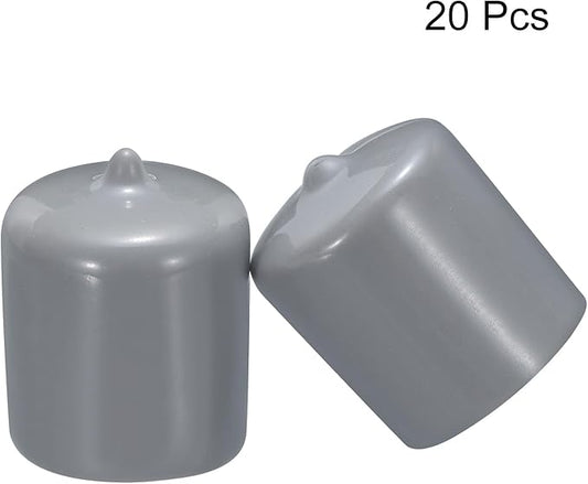 uxcell 20pcs Rubber End Caps 25mm ID Vinyl PVC Round Tube Bolt Cap Cover Screw - Image 2
