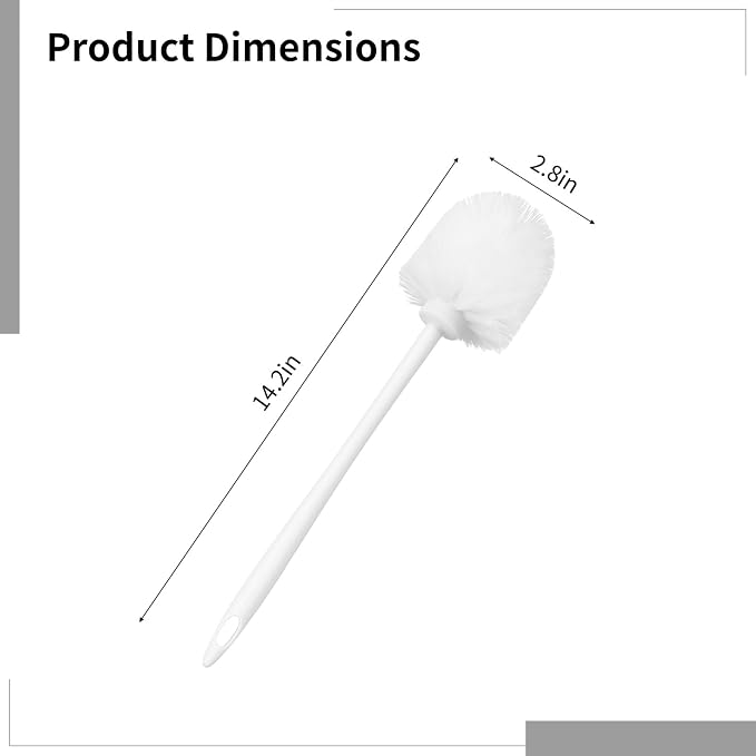 Homaisson Toilet Brush Set 15 Pack, Long Handle Plastic Toilet Cleaning Brushes - Image 4