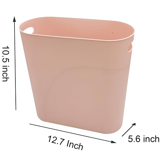 Small Trash Can Plastic Bathroom Wastebasket 3.2 Gallon Slim Garbage Container - Image 4