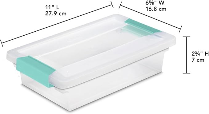 Sterilite 12-Pack Clip Box, Stackable Clear Plastic Bins - Image 3