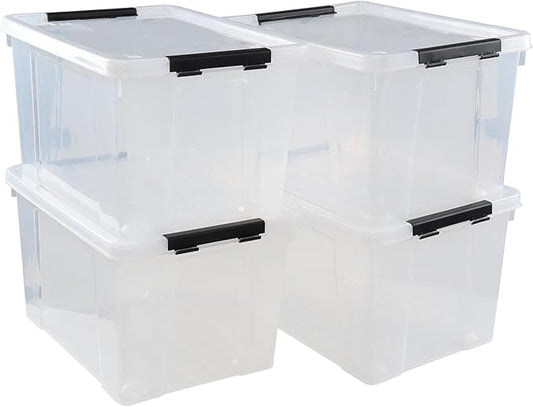 Pekky 34 Quart Clear Storage Bins by Pekky
