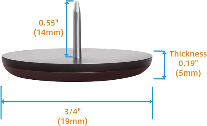 3/4“ Nail on Furniture Sliders - Image 2