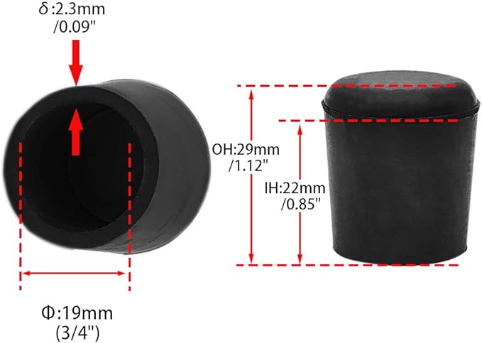 Flyshop Furniture Table Covers, Non-Slip Heavy Duty Rubber Leg Tips, Chair Leg - Image 2