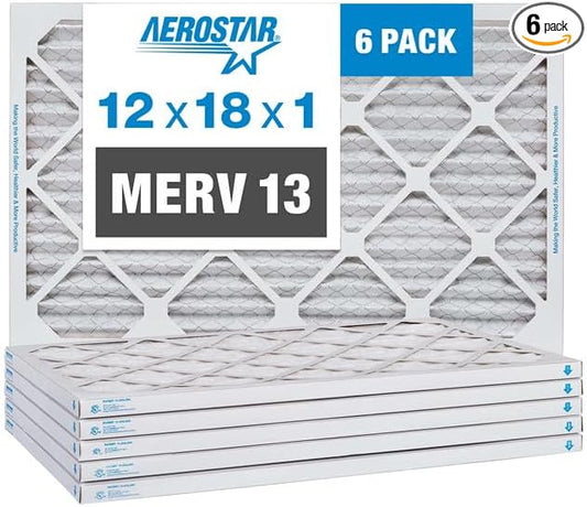 Aerostar 12x18x1 MERV 13-6 Count by AirFiltersDelivered