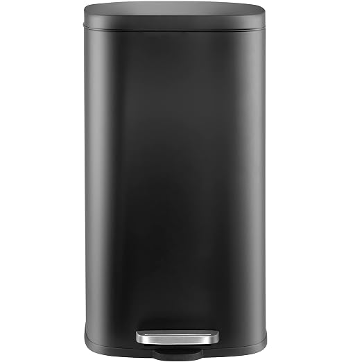 AthLike Trash Can, Stainless Steel Kitchen Garbage Can, Step Waste Bin by AthLikeforEveryone