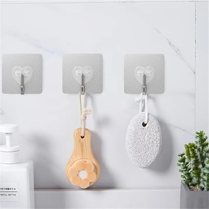 DGYB 20 Pcs Adhesive Hooks for Hanging 22lb Self Adhesive Wall Hooks Heavy Duty - Image 2