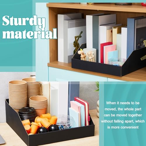 Fuyoooo 30 Pack 12 x 10 x 4. 5 Inches Cardboard Storage Bins Open Top Bin Box...