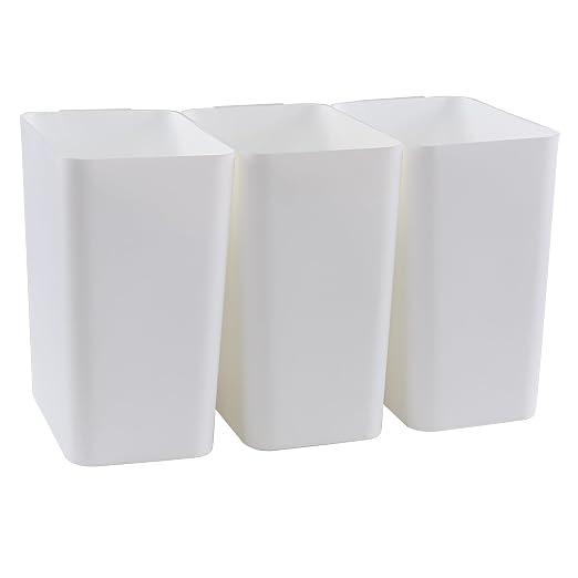 Xyskin 3 Pack Plastic Trash Wastebasket, Garbage Cans, Deskside Garbage Bin by Xyskin
