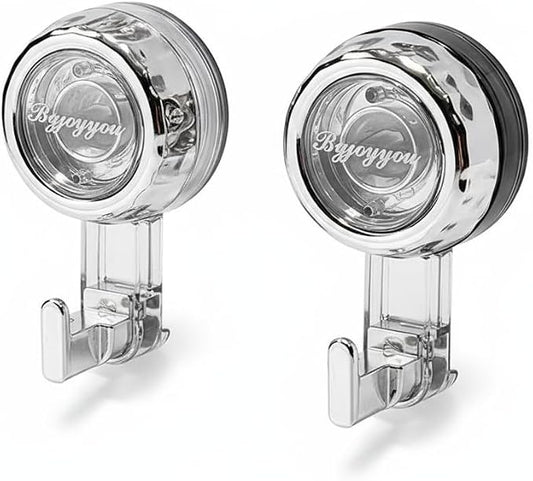 2 pcs Rotate Vacuum Suction Cup Hooks, Heavy Duty Suction Cups 20 lb, Removable by RPS-IND