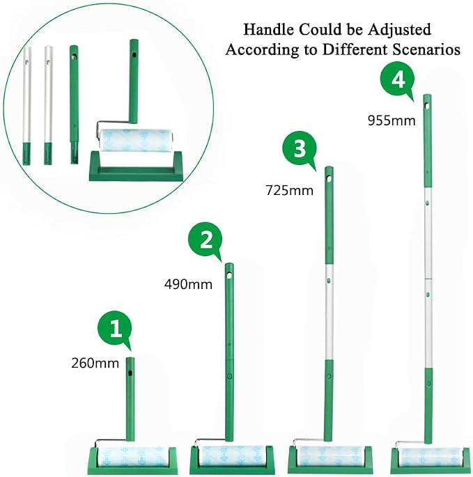 UNIKON Lint Roller Sticky Roller Pet Hair Roller, Long Handle Sticky Mop - Image 3