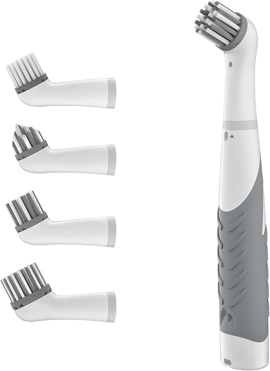 Electric Cleaning Brush with 4 in 1 Multiple Brush Heads, Indoor Household by Unknown