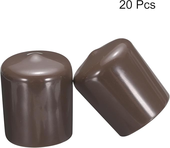 uxcell 20pcs Rubber End Caps 22mm ID Vinyl Round Tube Bolt Cap Cover Screw - Image 2