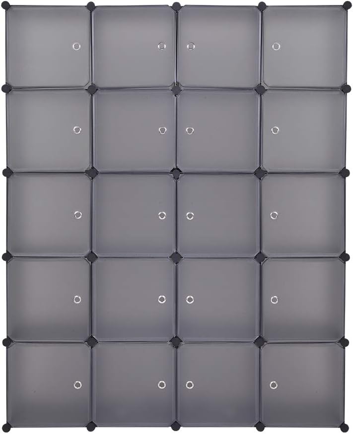 VINGLI Cube Storage Organizer, Plastic Closet Cabinet, DIY Plastic Modular Bo...