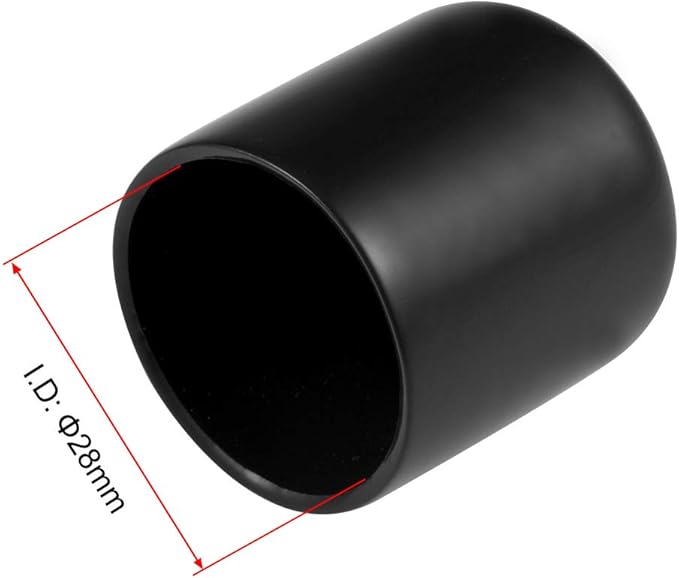 uxcell 20pcs Rubber End Caps 1 1/8" ID Vinyl Round Tube Bolt Cap Cover Thread - Image 3