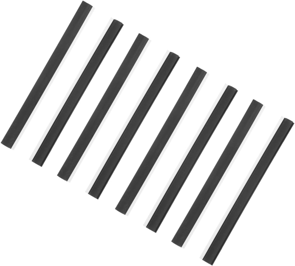Angoily 8pcs Dustpan Strip Replacement Rubber Lip Edge 26cm Soft Black Dustpan Part for Commercial and Home Cleaning Accessories