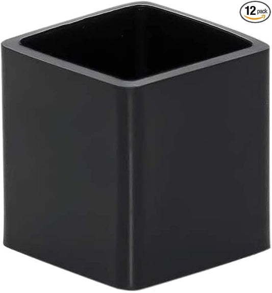 12 Pcs Black Square Anti-Slip Rubber Leg Tips Chair Leg Caps Furniture Floor by Unknown