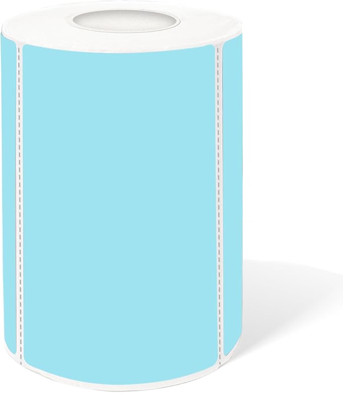 2×3 Inch Blue Removable Thermal Labels, Self-Adhesive Square Direct Thermal by Yeachlaing