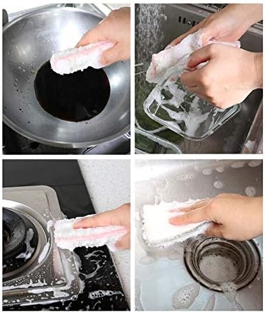 JEBBLAS Bamboo Natural Absorbent Sponges Kitchen Cleaning Sponges Reusable Dish - Image 7