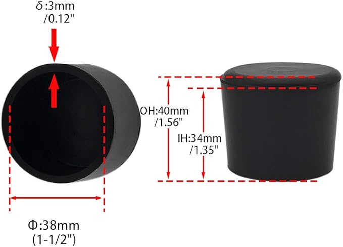 Flyshop Furniture Table Covers Non-Slip Heavy Duty Rubber Leg Tips Chair Leg - Image 2