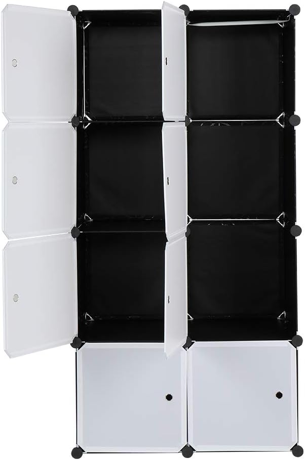 8 Cube Organizer Stackable Plastic Cube Storage Shelves Design Multifunctiona...