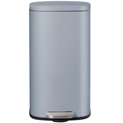 AthLike Trash Can, Stainless Steel Kitchen Garbage Can, Step Waste Bin by AthLikeforEveryone