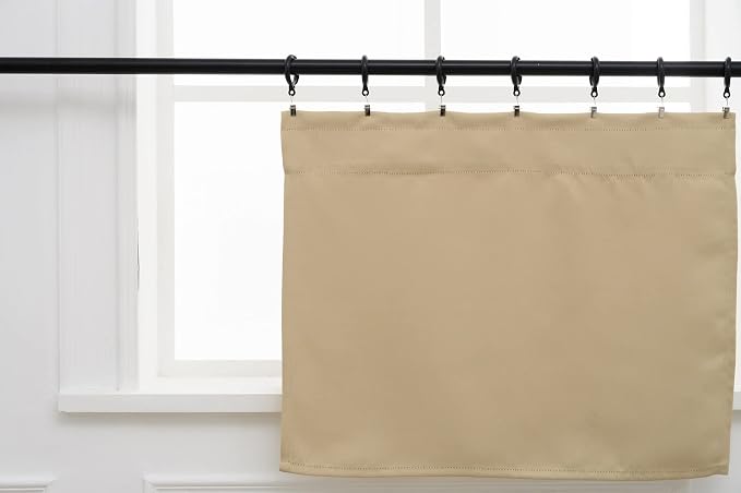 Pickluc Cafe Kitchen Curtains 36 Inches Long 2 Panels, Short Black Out Curtain - Image 4
