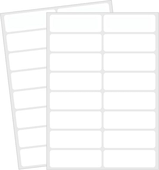 Blank Removable Labels, 1x3 Inch White Freezer Labels by STARLIBOO