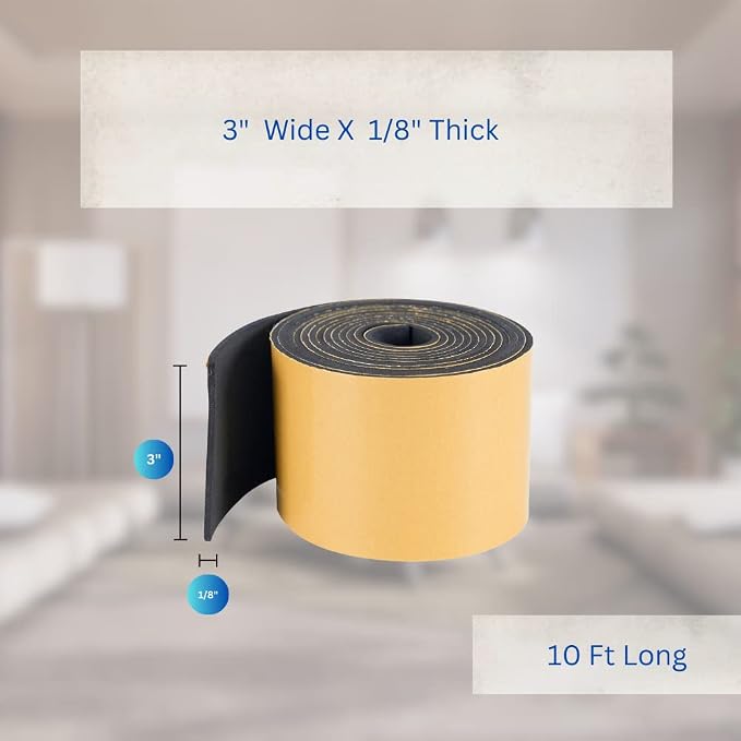 High Density Foam Weather Stripping Door Seal Strip Insulation Tape Roll - Image 2