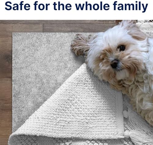 RUGPADUSA - Eco-Complete - 5'x7' - 1/4" Thick - Premiere Felt and Rubber Non-Slip Rug Pad, Made in USA, Low VOCs, 5-Year Warranty