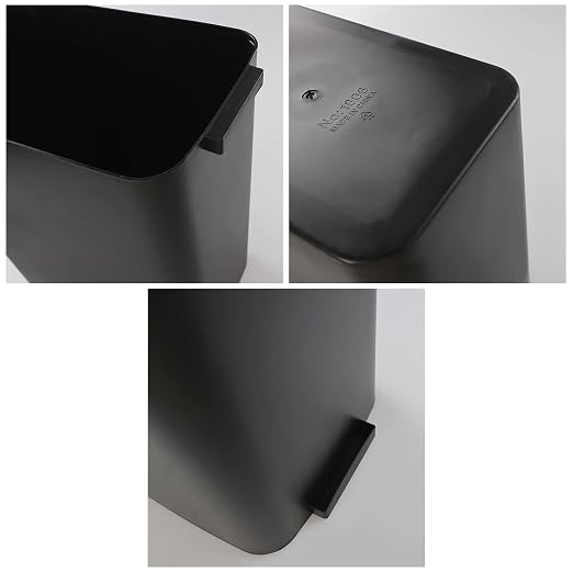 3-Pack Black 4.5 Gallon Plastic Trash Can Wastebasket, Garbage Container Bin - Image 3