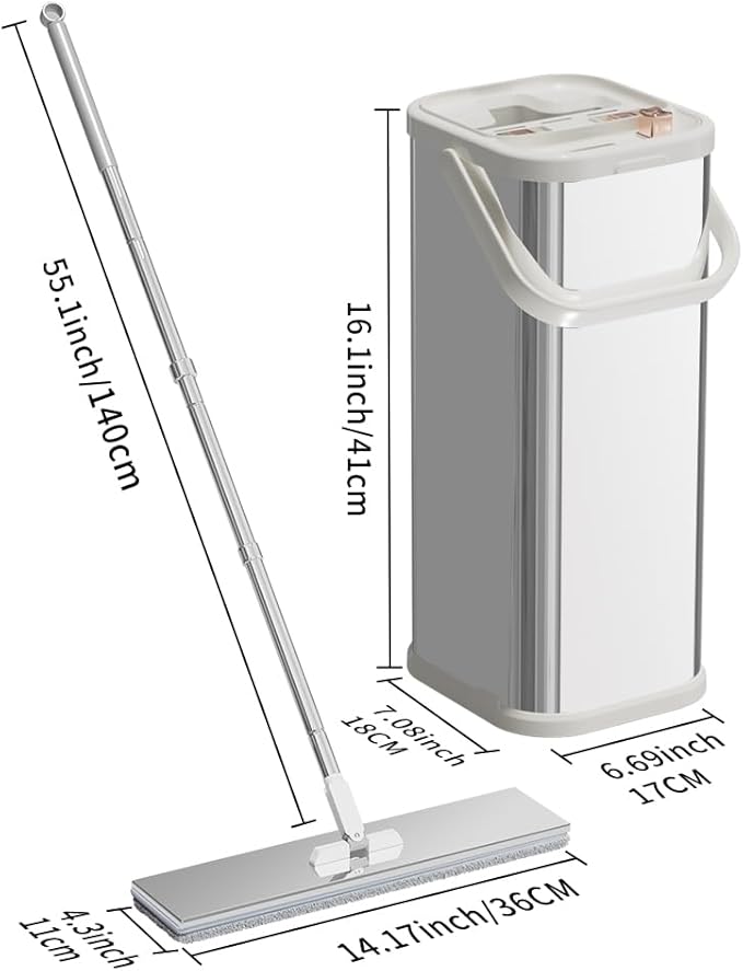 Stainless Steel Mop and Bucket Set - Image 9