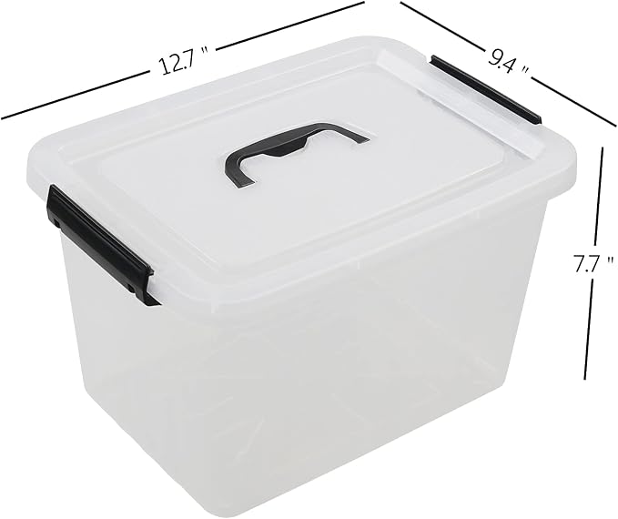 Zopnny 12 Quart Storage Latch Bins - Image 2