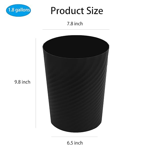 UUJOLY Plastic Small Trash Can Wastebasket, Garbage Container Basket - Image 4