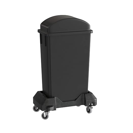 23 Gallon Black Slim Jim Trash Can by Krollen+Industrial