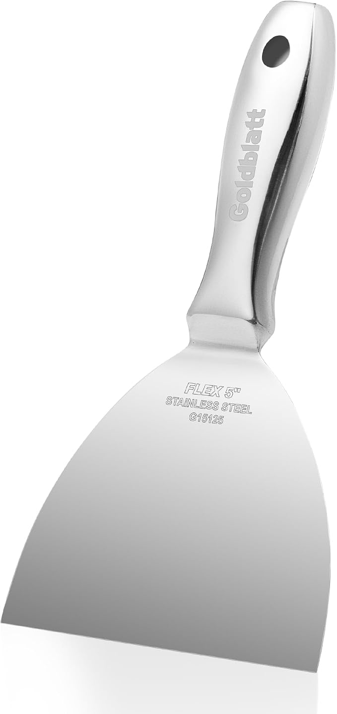 Goldblatt 5" Putty Knife, One-Piece Paint Scraper Tool, All Stainless Steel by GoldblattUSA