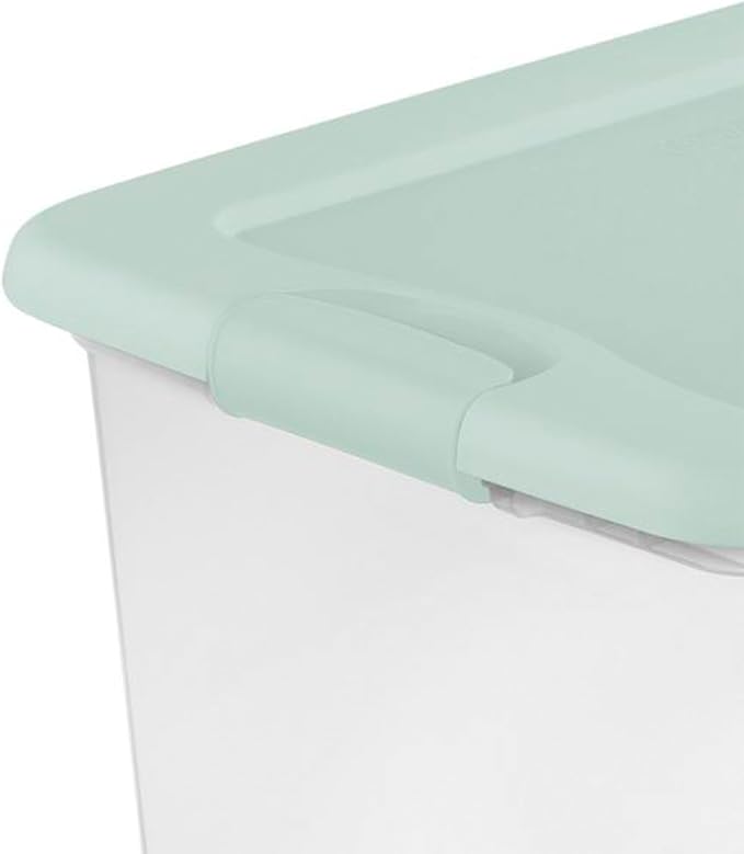 Sterilite 6 Pack Latching Box, 64 Quart, Mindful Mint - Image 8